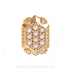 GS537 PL - 14 Karat Gold Pearl Slide 
